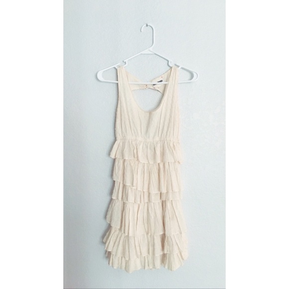 Cream Ruffle Dress - Picture 1 of 2